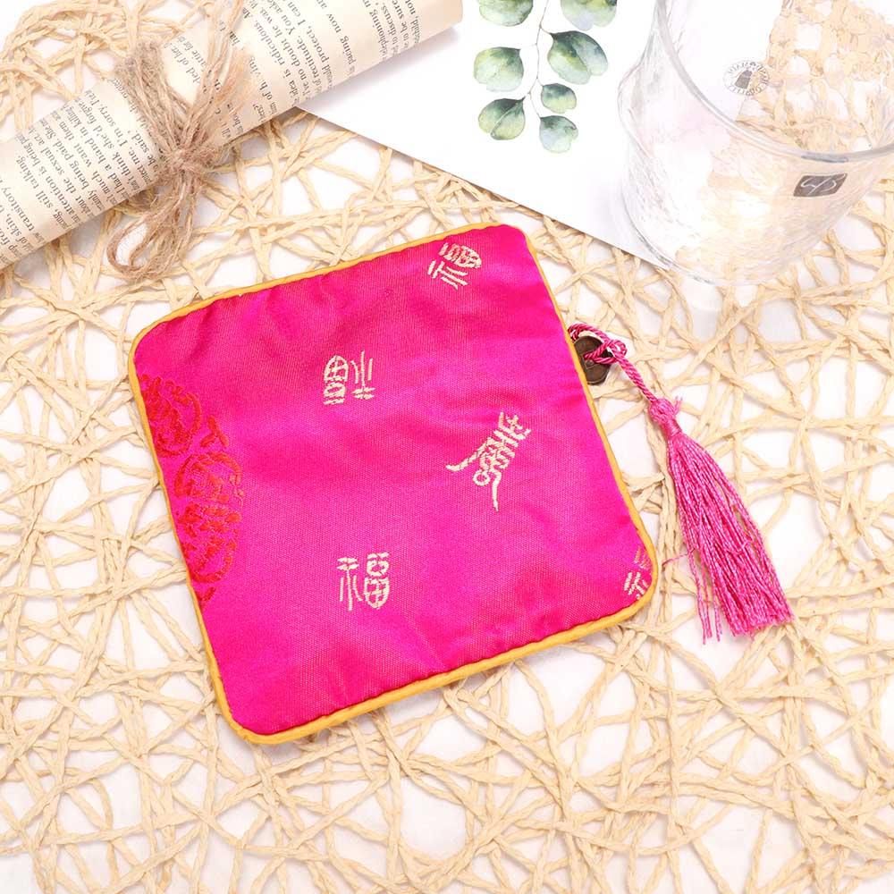 Jewelry Purse Brocade Beads Packaging Quartet Zipper Tassel Jewelery Bag Wallet Handbags Tips Bag