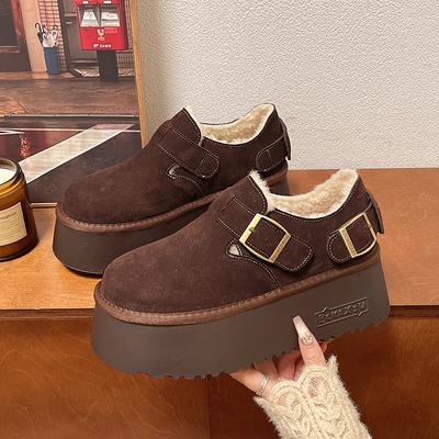 Модные женские туфли AJGS из натуральной кожи на толстой подошве, дизайнерские повседневные туфли на плоской подошве, осенние туфли с пряжкой, брендовая обувь для ходьбы, удобная