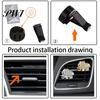 No Glue Required Air Vent Clip Car Freshener Luxury Rhinestone Alloy Elephant Auto Outlet Decoration Aromatherapy Diffuser Interior Accessories