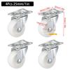 1/2/4Pcs White Nylon Rubber Caster Wheel 360 Degree Swivel Casters New Furniture Roller