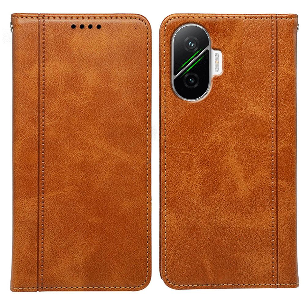For Xiaomi Redmi Turbo 4 Pro 5G/Poco F7 5G Case Hidden Magnetic Closure Calf Texture Leather Phone Cover