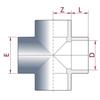 PVC-U Cross Fitting 32 Mm PN16 - Plumbing, Swimming Pool, Pond
