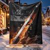 Demon Slayer Pattern Blanket for Home Decoration, Bed, Sofa, Car Travel, Camping, Suitable for All Seasons, Birthday Christmas Gift