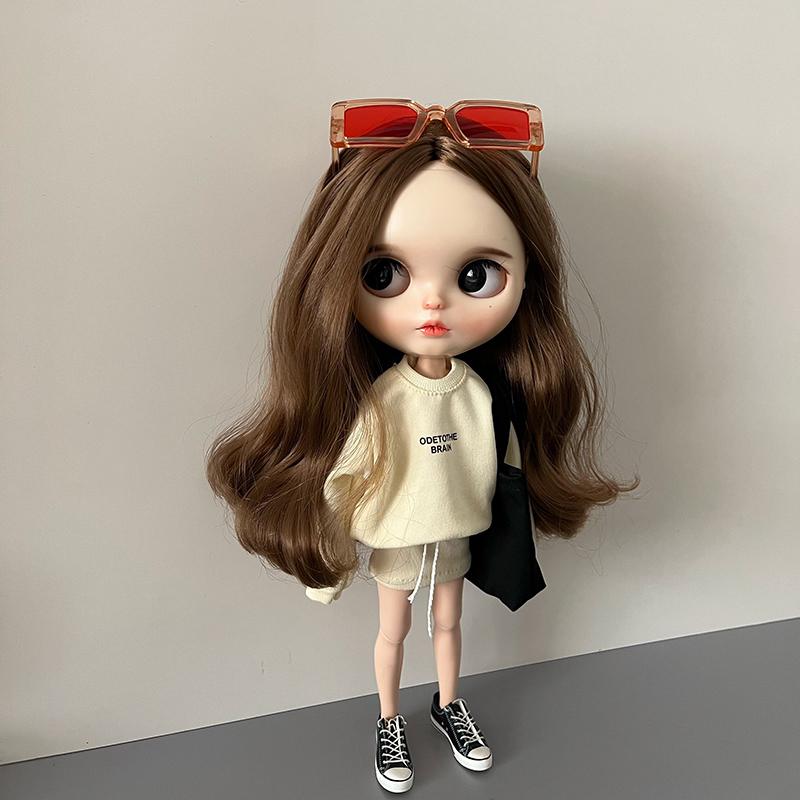 Новый Набор из 2 Предметов Одежды Ручной Работы для Кукол Blythe: Свитер и Короткая Юбка, Спортивный Повседневный Костюм для Blyth OB24 Azone Licca Pullip Кукол 1/6