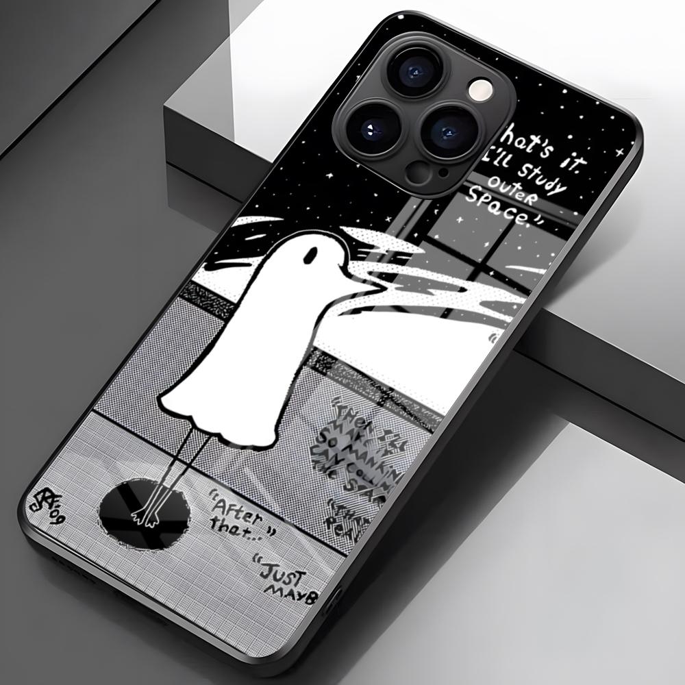 Чехол для телефона 'Хорошей ночи, Пунпун' Крутой аниме-чехол для iPhone 17 Pro Max 16 15 14 Pro Max 13 11 X Xs Xr 8 7Plus Стеклянная крышка