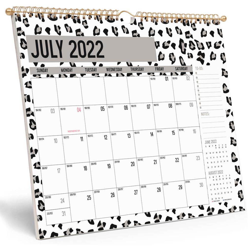 Inkdotpot Настенный календарь 13"x11" - действует до декабря 2023 г. Подвесной календарь на спирали на месяц 2022-2023 для дома или офиса