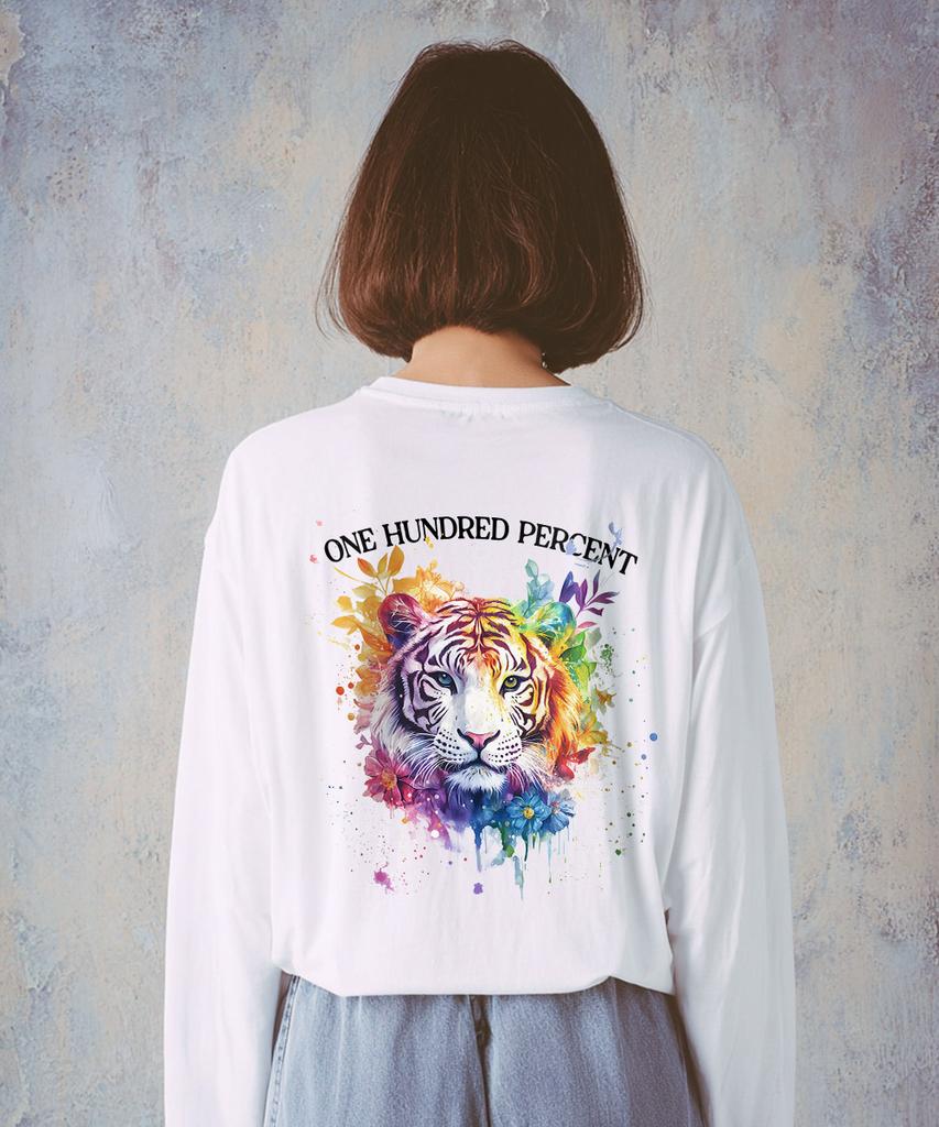 OHP Ohpxharmonia Colorful Tiger Basic Long Sleeve T-Shirt