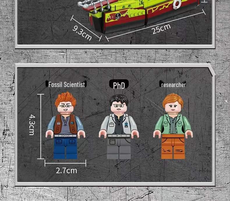 Orange Building Blocks Compatible with Lego Jurassic Series: Tyrannosaurus Rex Puzzle Toy - Perfect for Kids.