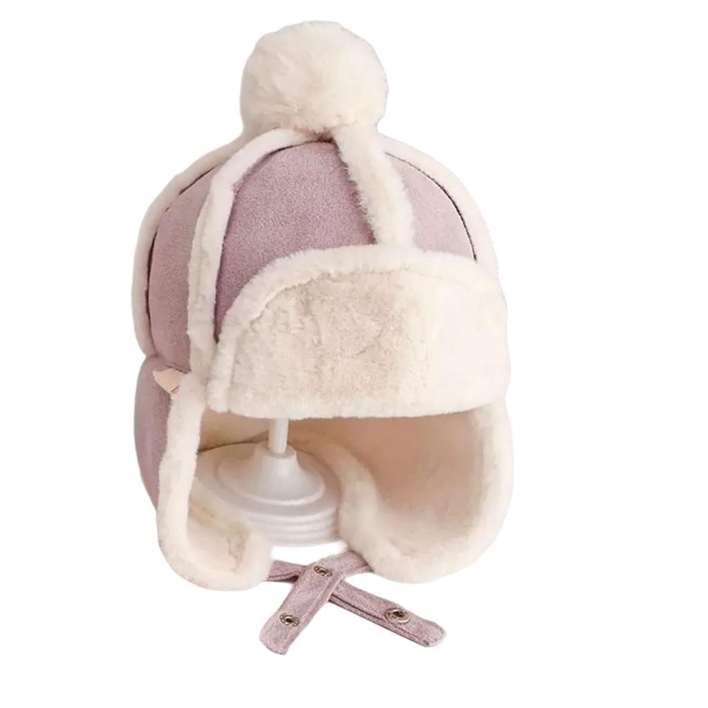 Thicken Warm Winter Hat for Children Earmuff Pilot Hat Plush Bomber Hat Outdoor Activity Trapper Hat for Cold Weather