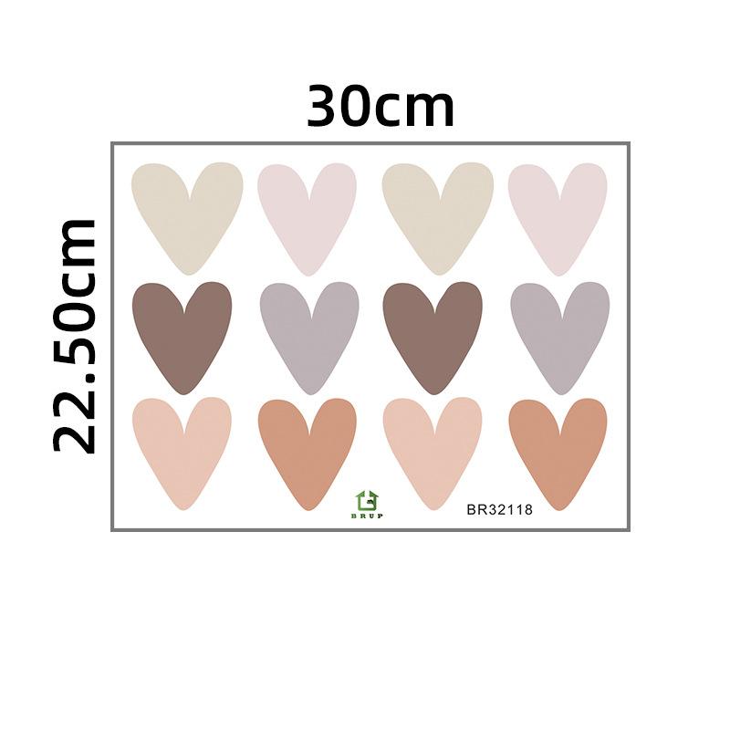 36 шт. в форме сердца, модные наклейки на стену в стиле бохо, настенные наклейки в стиле бохо для гостиной, спальни, детской комнаты, домашнего декора