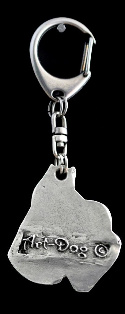 Шнауцер I - посеребренный брелок с собакой в подарочной коробке, украшение на сумочку, подвеска на рюкзак от бренда Art-Dog