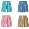 Women's Elastic Waist Drawstring Shorts Solid Color Shorts Chic Chiffon Shorts Loose Shorts Sweat Shorts Casual Summer Athletic Shorts Comfy Shorts