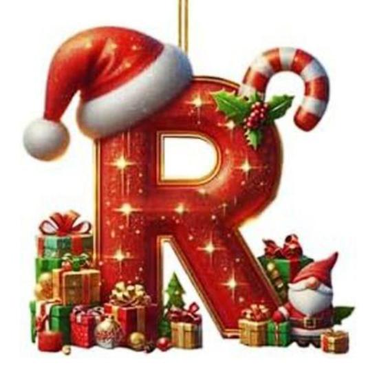 Красные инициалы Рождественские украшения 2D акриловые персонализированные гномы монограммный кулон с шапкой Санты 26 букв украшение для подвешивания на рождественскую елку