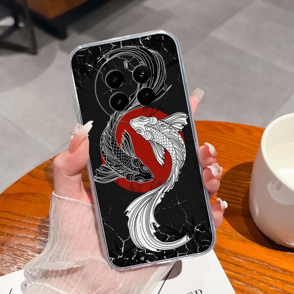 For Oppo Realme 12 Pro Plus Case For Realme12 4G 5G Phone Cover Cute Anime Transparent Soft Slim Protective Bumper Funda Coque