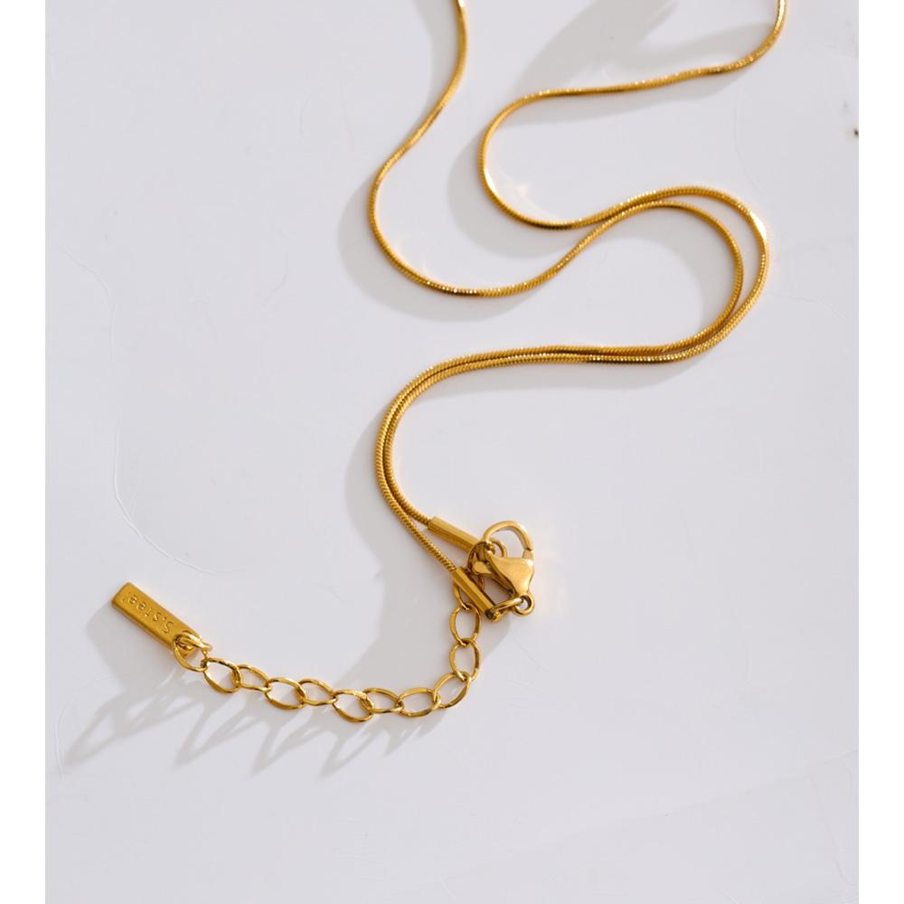 Yhpup 92+5cm Double-Layer Chain Overlay Necklace Stainless Steel 4-Season Jewelry Sweater Chain Accessories Simulated Pearls