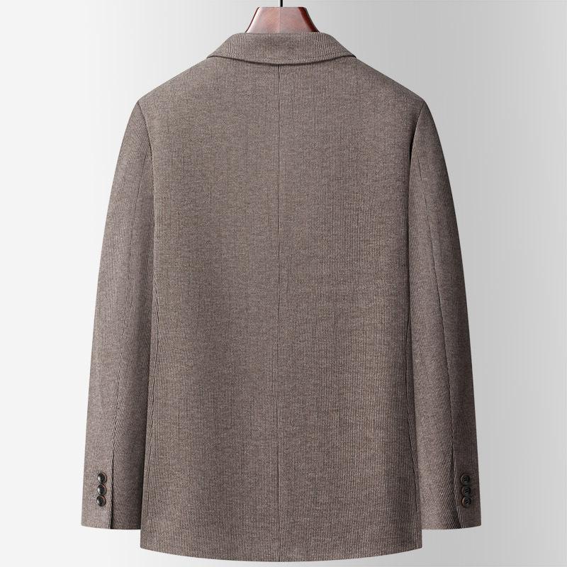 Осенний новый мужской костюм, плотный, не требующий глажки, эластичный, однотонный, универсальный, повседневный
