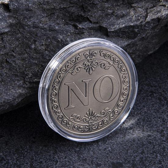 Ретро ДА Буква НЕТ Монета Тиснение Памятная коллекция искусств принятия решений