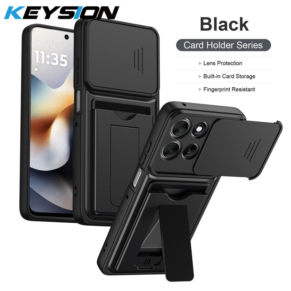 KEYSION Сумка-кошелек Чехол для телефона для Motorola MOTO G86 G67 G57 Power G56 5G Слайдер Защита камеры Подставка Ударопрочный чехол