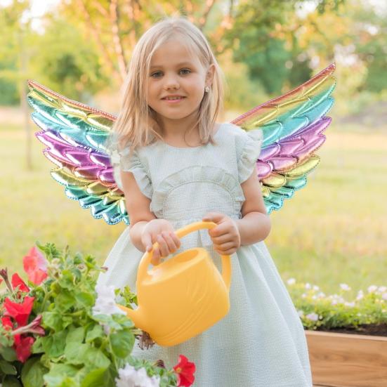 Крылья ангела унисекс костюм аксессуар для взрослых и детей блестящие крылья для косплея реквизит для вечеринки на Хэллоуин сценическое представление