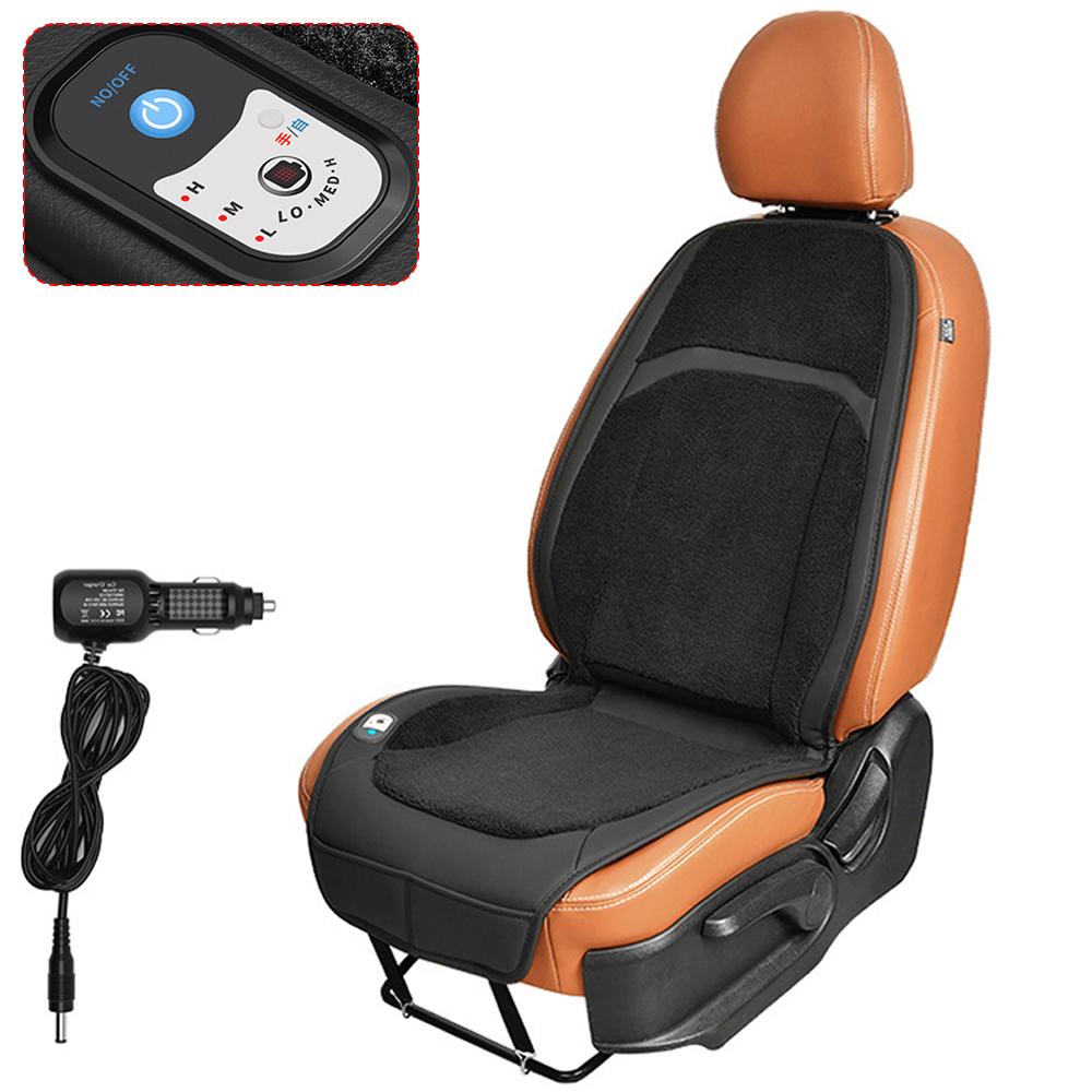 Горячая распродажа Подогреватель автомобильного сиденья, 12/24 В Электрическая греющая подушка с защитой от перегрева, Универсальные зимние автомобильные аксессуары для водителей