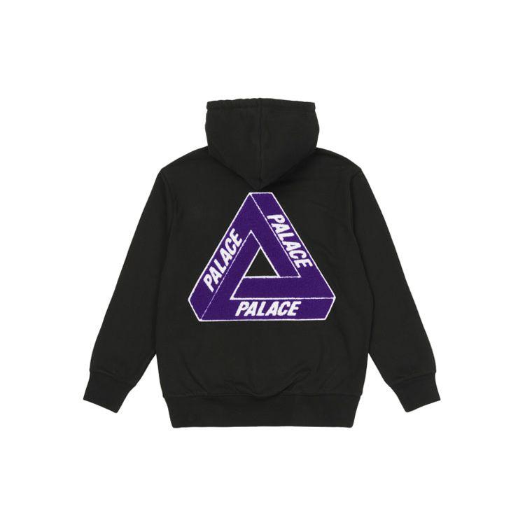 Palace Tri-Chenille Hood Black Unisex Tops P21CS165