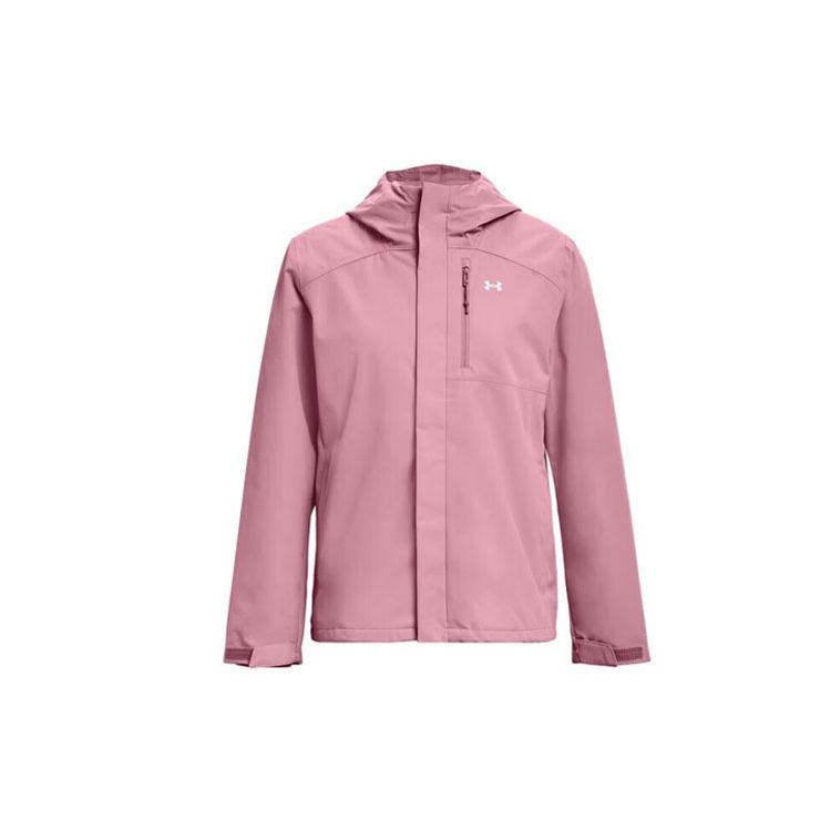 Under Armour Solid Color Casual Hooded Long Sleeve 3-In-1 Jacket Women Outerwear Pink 1371593-697