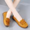 Women's Kilted Loafers Leather Driving Moccasins Comfort Flats Casual Slip On Nurse Minimalist Summer Maternity Shoes for Mother
