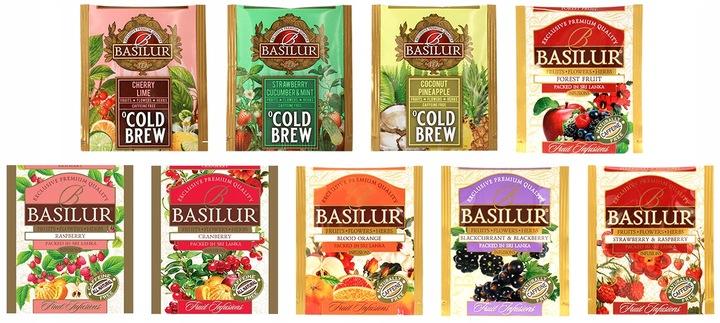 Zestaw Herbat Basilur 9 Smaków Mix Herbaciarka 90Szt Na Prezent