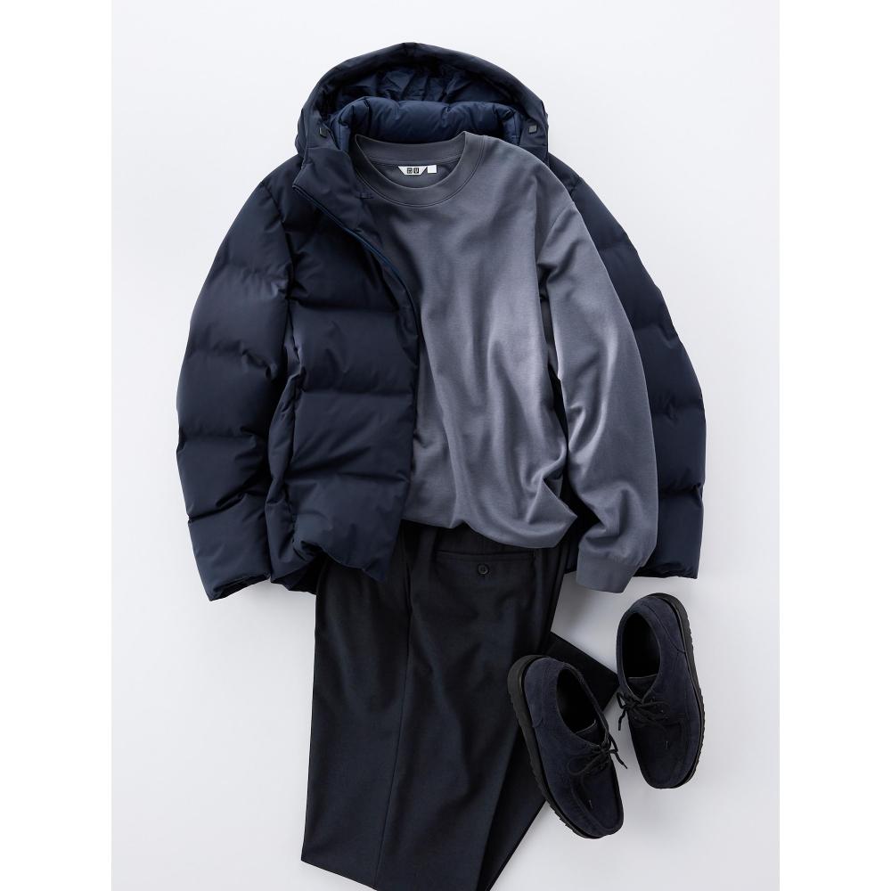 Uniqlo Футболка Airism Cotton Crewneck с длинным рукавом