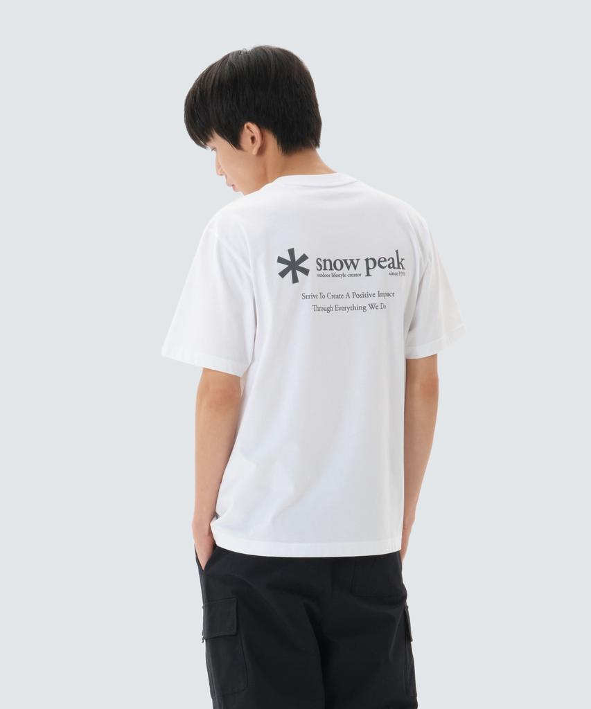 SNOWPEAK APPAREL Cotton Lettering Short Sleeve T-Shirt (S26Mmfts62) White