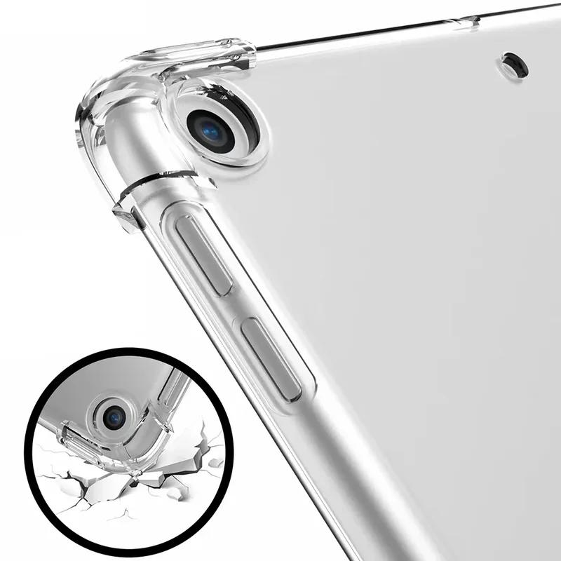 Противоударный силиконовый чехол для Apple iPad 9,7 10,2 10,9 2-го, 3-го, 4-го, 5-го, 6-го, 7-го, 8-го, 9-го, 10-го поколения, гибкий прозрачный чехол