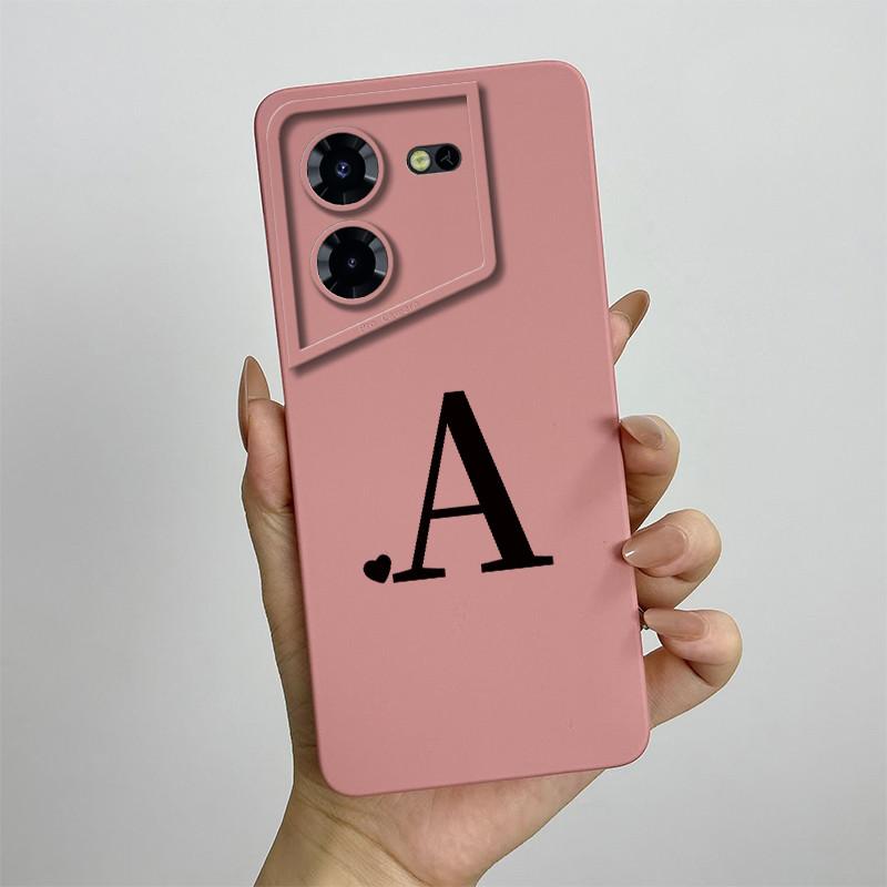 Чехол для Tecno Pova 5 Pro Чехол для Tecno Pova 5 LH8n LH7n Чехол Pova5 pro Жидкий Мягкий Силиконовый Чехол для Телефона Милый Чехол с Первыми Буквами