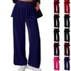 Ladies' Loose Comfortable Casual Fashionable Solid Color High Waisted Pants And Wide Leg Pants
