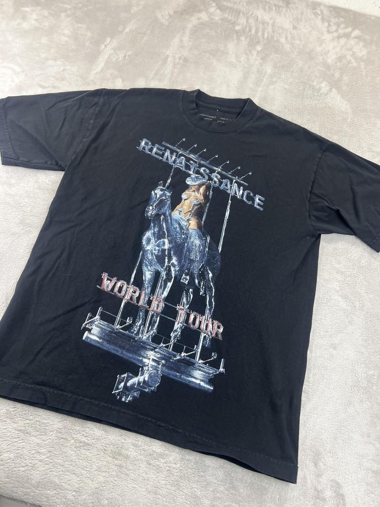 Beyonce Renaissance World Tour Shirt Mens Medium Black 2023 Made in USA Concert Unisex T-Shirt