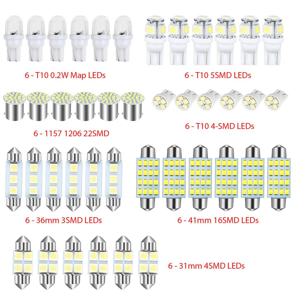 Car Led Bulb Led Combination Set for Car Interior/Indoor Map Dome/ Trunk / License Lights