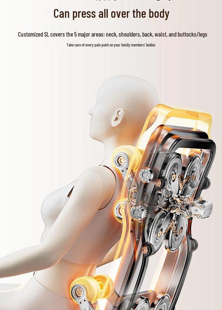 Smart Full Body Massage Chair with Heating and Customizable Airbag SL Track