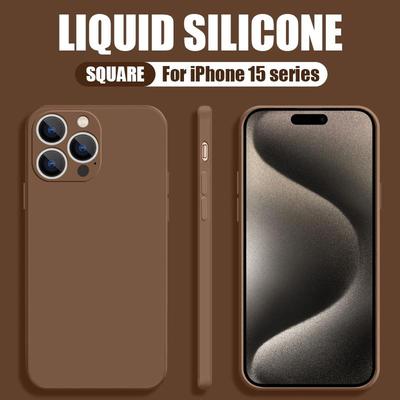 Тонкий мягкий чехол для iPhone 16 Pro Max 15 14 Plus 13 12 11 X XR XS 6 7 8 SE 2020 однотонный жидкий силиконовый чехол Candy Coque Capa