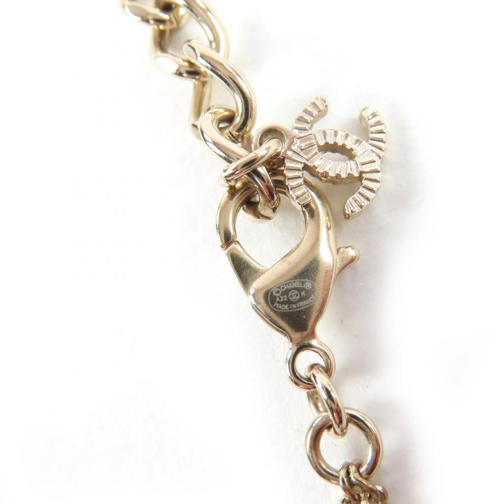 Превосходное ожерелье CHANEL COCO Mark кубик золото Женское A22K Б/у