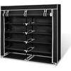 VidaXL Shoe Cabinet with Cover 115 X 28 X 110cm Fabric Black