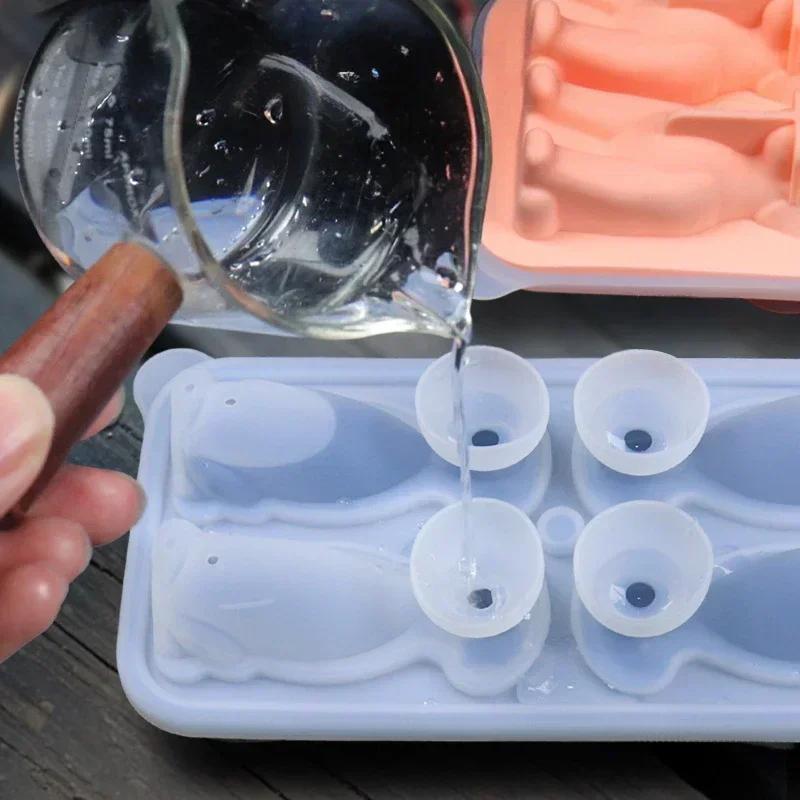 1-10PCS Dog Ice Lattice Mould Dachshund Ice Cube Tray Large Silicone Ice Cube Mould Large Ice Cube Mould Whisky Cocktail Ice Box