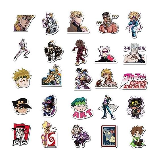 Для Набор Наклеек JoJo's Bizarre Adventure из 50 Штук Милые Аниме для JoJo's Bizarre Adventure Наклейка Водонепроницаемая Наклейка Милый Стильный Мультяшный DIY Наклейка