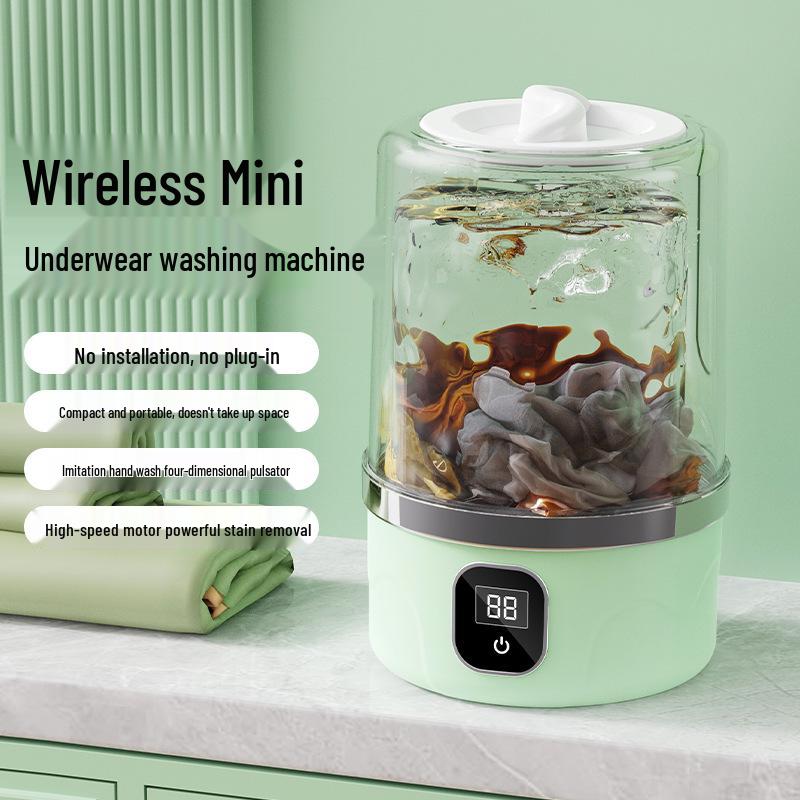 Compact Wireless Mini Washing Cup: Automatic Portable Washer for Underwear and Socks