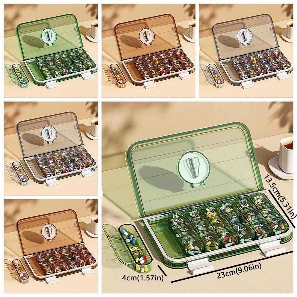 Three Times Day Pill Cutter Box Large Capacity Drug Dispensing Case Vitamin Storage