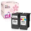 Delightcolor Remanufactured Ink Cartridges for Canon XL XL Set of 2 with Ink Level Compatible with PIXMA and MX513 BC-340 + BC-341 (Black + Color) -