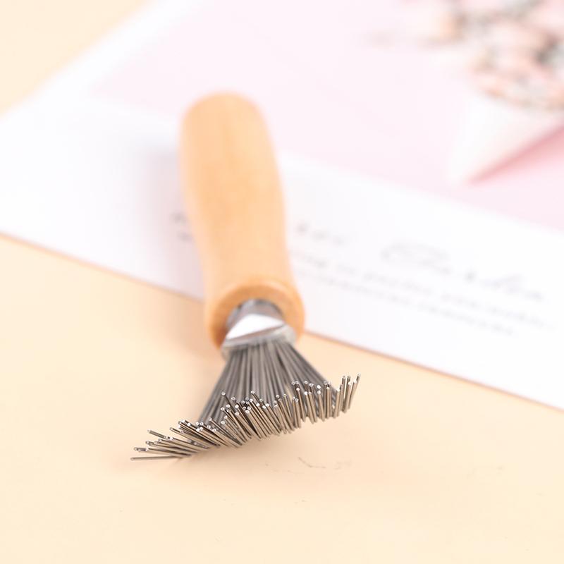 1 шт. Деревянный очиститель для расчески, чистящая расческа для волос, встроенный инструмент для чистки ручек