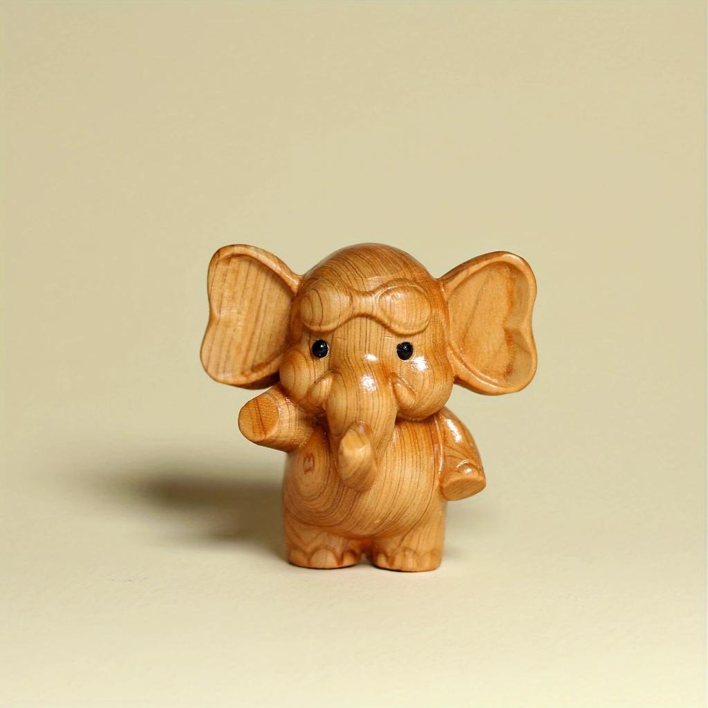 Фигурка слона из дерева ручной работы - Универсальный декор для дома/улицы для Рождества, Дивали, Нового года и праздников процветания