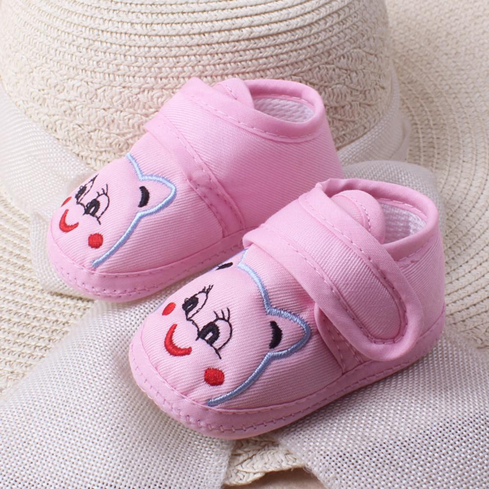 Girl Cartoon Slip Prewalker Flat Boy Anti Breathable Toddler Shoes