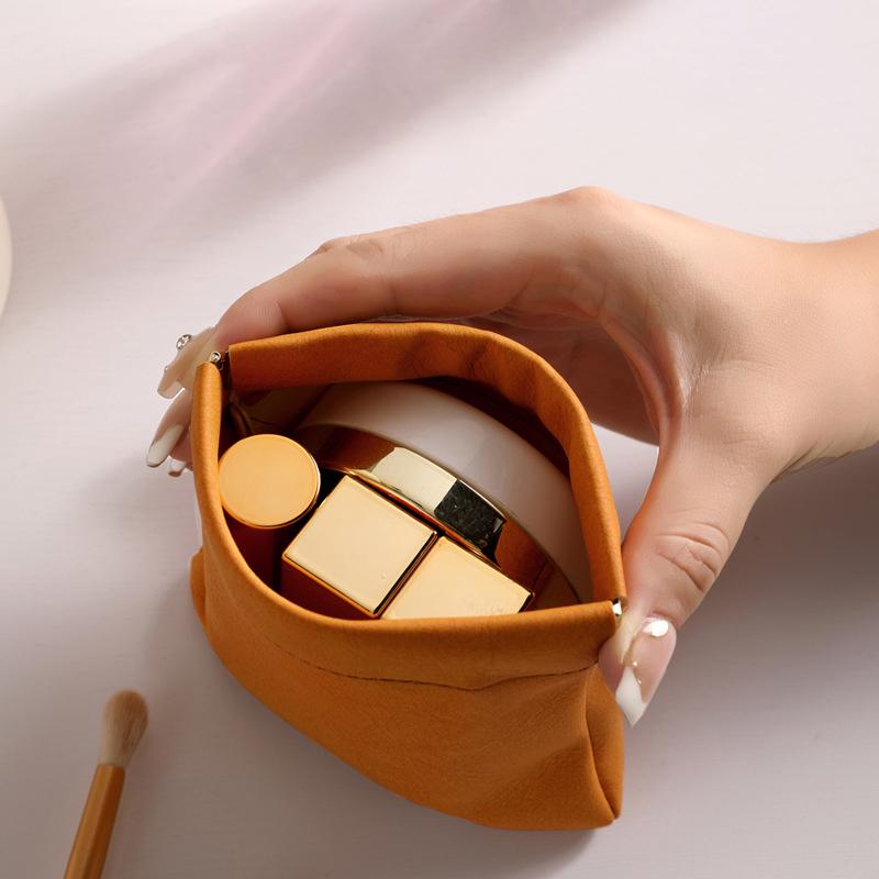 Мини-сумка для украшений из искусственной кожи, переносная сумка для хранения косметики, дорожная помада, органайзер для ключей, наушники, кабель для передачи данных, симпатичный водонепроницаемый карман для мелочи