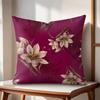 Classic Floral Print Cushion Cover Natural Linen Organic Fabric DoubleSided Printing Couch Pillow Covers Home Decor Gift