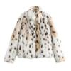 Autumn/Winter Women's Leopard Print Faux Fur Jacket - Street Fashion
